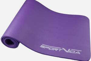 Килимок (мат) спортивний SportVida NBR 180 x 60 x 1 см для йоги та фітнесу SV-HK0068 Violet Купи уже сегодня!