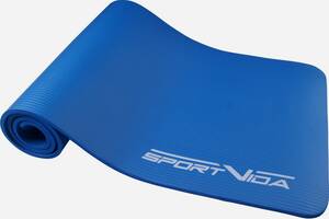 Килимок (мат) спортивний SportVida NBR 180 x 60 x 1 см для йоги та фітнесу SV-HK0069 Blue Купи уже сегодня!