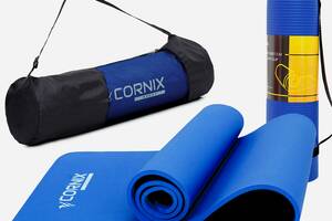 Килимок спортивний Cornix NBR 183 x 61 x 1 cм для йоги та фітнесу XR-0009 Blue Купи уже сегодня!