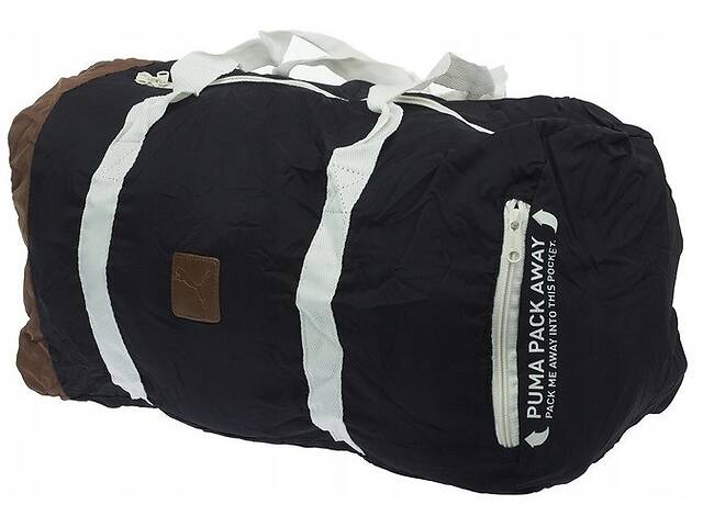 Спортивная сумка Puma Pack Away Barrel черная на 40л