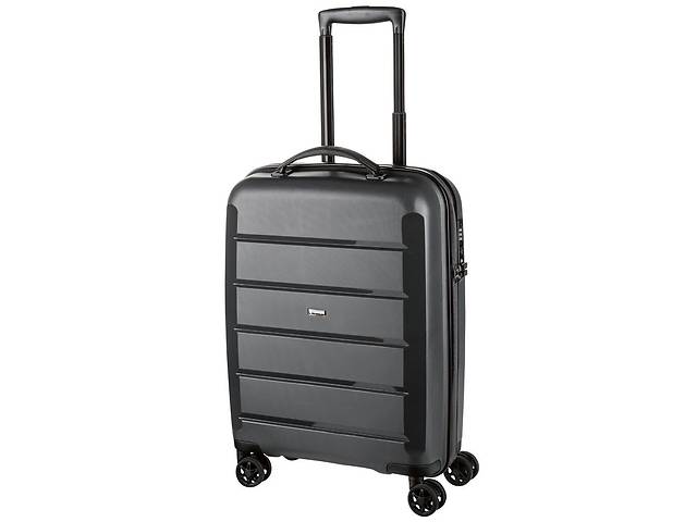 Малый пластиковый чемодан из полипропилена 30L Topmove черный