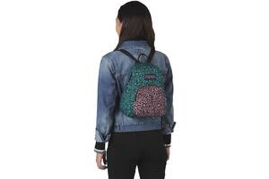 Маленький молодежный рюкзак 10L Jansport Half Pint бирюзовый с розовым