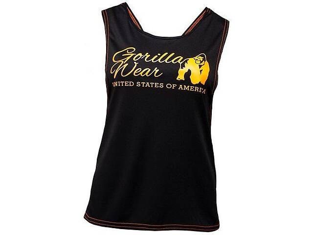 Майка женская Odessa Cross Back Gorilla Wear L Черно-оранжевый (06369183)