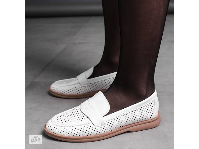 Мокасины женские Fashion Stella 3577 37 размер 24 см Белый