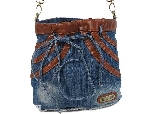 Джинсовая сумка женская Fashion jeans bag синяя