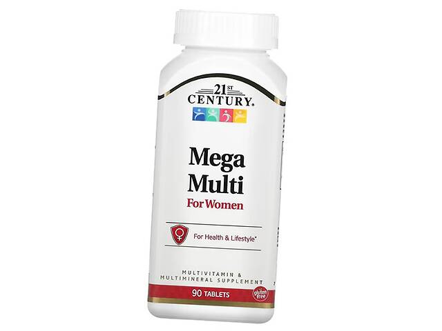 Мультивитамины для женщин Mega Multi for Women 21st Century 90 таб (36440095)