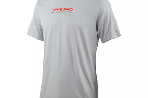 Мужская Футболка Nike M NK DF TEE DB NK PRO 2 Серый XL (DM5677-077 XL)