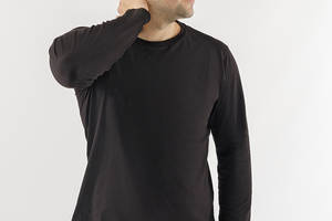 Мужская футболка с длинным рукавом XXL черный Yuki ЦБ-00226117