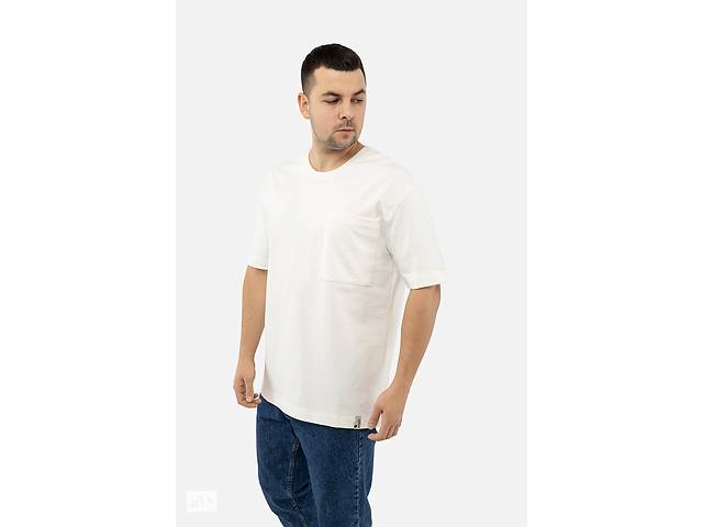 Мужская футболка XL молочный Figo ЦБ-00241597