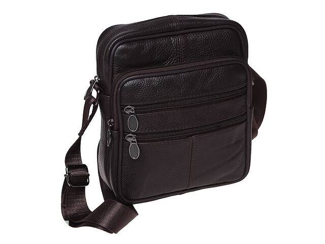 Мужская кожаная сумка Borsa Leather K14012-brown