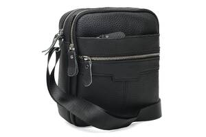 Мужская кожаная сумка Borsa Leather K18016a-black