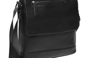 Мужская кожаная сумка Borsa Leather K18146-black