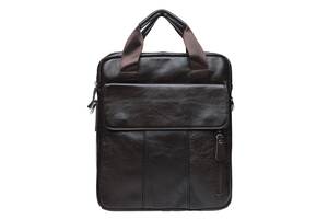 Мужская кожаная сумка Borsa Leather K18863-brown