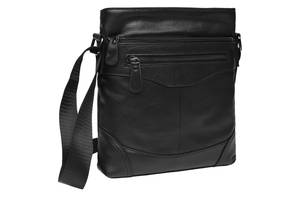 Мужская кожаная сумка через плечо Borsa Leather K17801-black