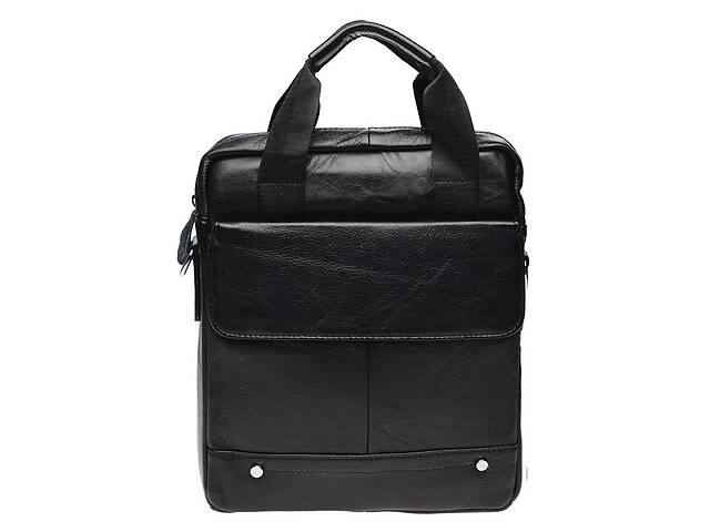 Мужская кожаная сумка через плечо Borsa Leather K18859-black