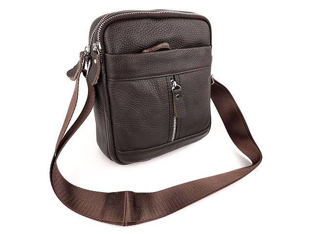 Мужская кожаная сумка для мужчин JZ NS1201-2 коричневая
