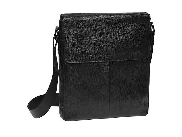 Мужская кожаная сумка на плечо Borsa Leather K18168-black