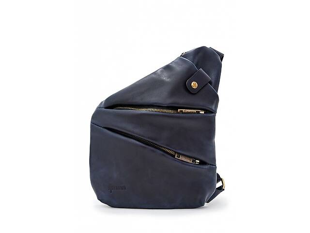 Мужская кожаная сумка-слинг RK-6402-3md Темно-синяя бренд TARWA 23 × 21 × 4