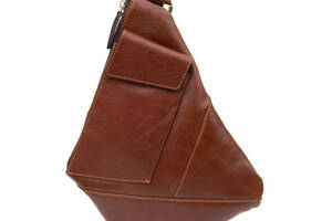 Мужская нагрудная сумка слинг кобура Grande Pelle 721623 Светло-коричневый