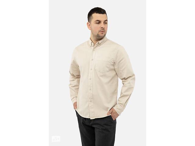Мужская рубашка L молочный Figo ЦБ-00241590
