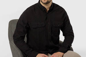 Мужская рубашка с длинным рукавом S черный Figo ЦБ-00218782
