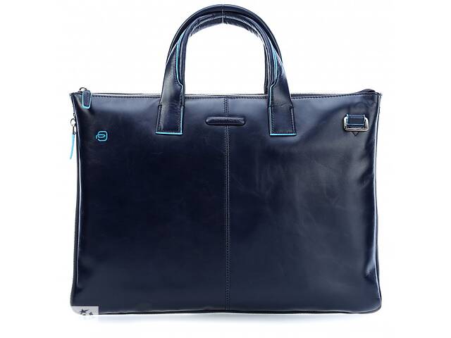 Мужская солидная кожаная сумка с отделением для ноутбука 15' Piquadro Blue Square, CA4021B2_BLU2 синий