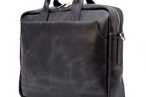 Мужская сумка для ноутбука 17' из натуральной кожи RA-1019-4lx от TARWA 33 × 43 × 9 см Черный