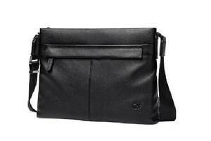 Мужская сумка кожаная Bison Denim N20142-2B 31.3 x 22.8 x 7 см Черный