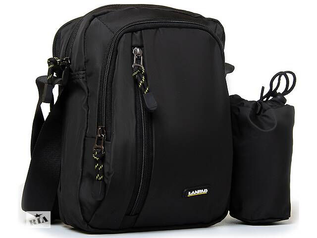 Мужская сумка на плечо тканевая Lanpad Черный (LAN63741 black)