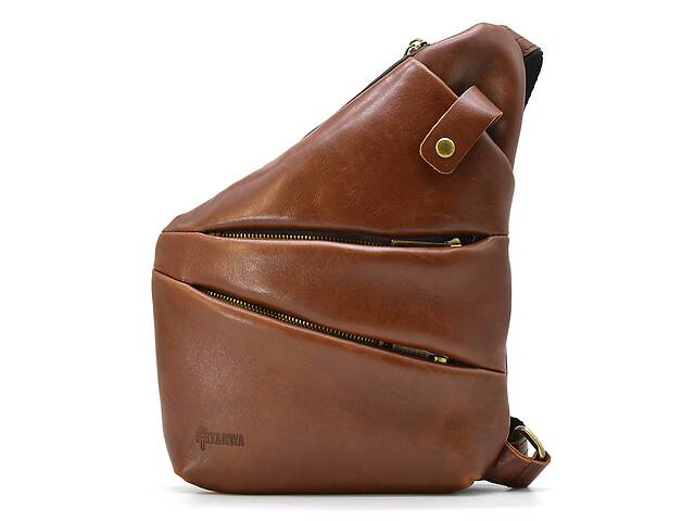 Мужская сумка-слинг через плечо TARWA GB-6402-3md Наппа коньяк