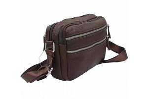 Мужская сумка из натуральной кожи DV-BAGS JZ NV3925-1BR коричневая