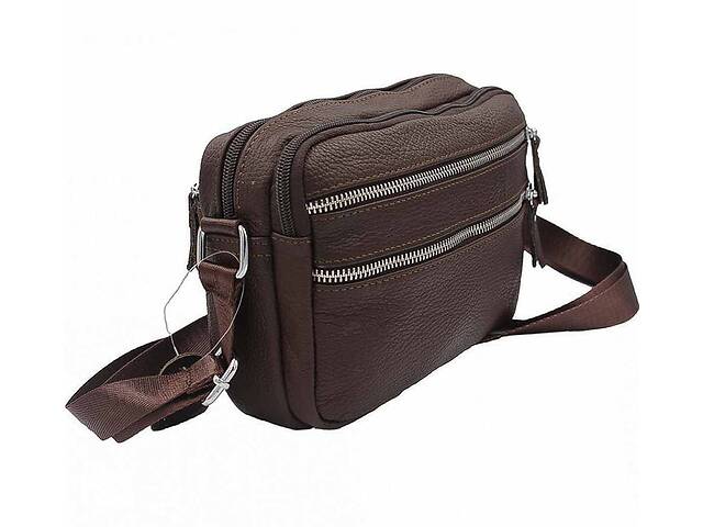 Мужская сумка из натуральной кожи DV-BAGS JZ NV3925-1BR коричневая