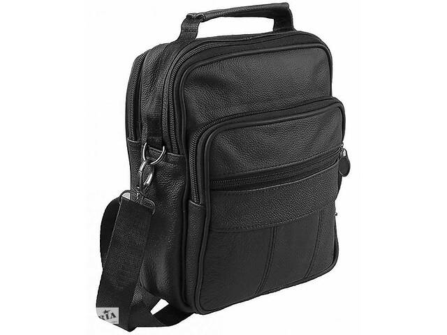 Мужская сумка из натуральной кожи DV-BAGS JZ NV8560-1BL черная