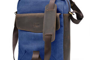 Мужская сумка из синего канваса через плечо TARWA RKc-1810-4lx