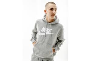 Мужское Худи Nike M NSW CLUB HOODIE PO BB GX Серый XL (7dBV2973-063 XL)