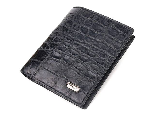 Мужское портмоне из натуральной фактурной кожи CANPELLINI 21502 Черное