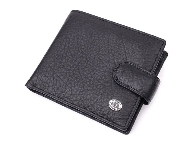 Мужской бумажник из натуральной кожи ST Leather 22471 Черный