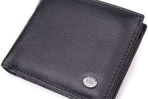 Мужской кошелек из натуральной кожи ST Leather 22457 Черный