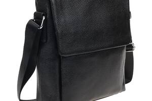 Мужской кожаный мессенджер Borsa Leather 1t9168-black