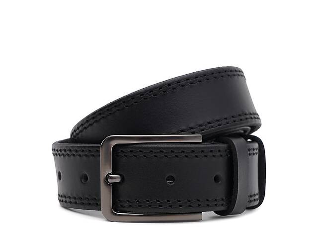 Мужской кожаный ремень Borsa Leather 125v1fx69-black