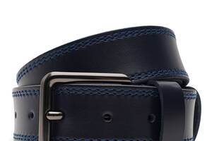 Мужской кожаный ремень Borsa Leather V1115FX50-navy синий