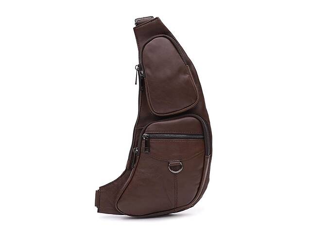 Мужской кожаный рюкзак через плечо Keizer K13761br-brown