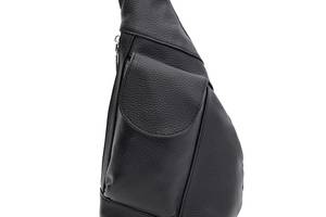 Мужской кожаный рюкзак через плечо Keizer k1712bl-black