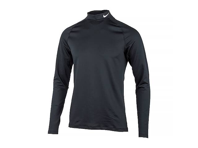 Мужской Лонгслив Nike TOP WARM LS MOCK Черный L (DQ6607-010)