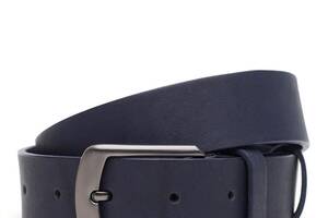 Мужской ремень из натуральной кожи V1115GX43-navy синий Borsa Leather
