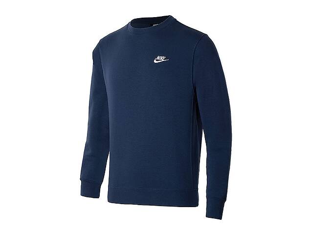 Мужской Свитшот Nike CLUB CRW BB Синий Белый XL (7dBV2662-410 XL)