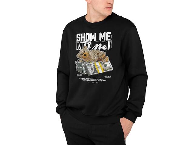 Мужской теплый свитшот Mishe Show me money черный XL (1986918933)