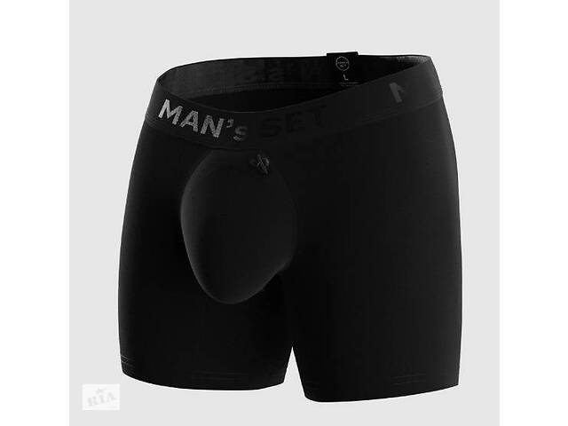 Мужские анатомические боксеры Intimate PRO Black Series чёрный MAN's SET XL