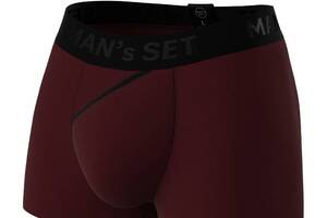 Мужские анатомические боксеры из хлопка, Anatomic Classic 2.0 Black Series бордовый MAN's SET S