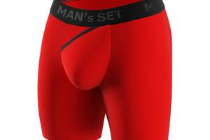 Мужские анатомические боксеры из хлопка Anatomic Long 2.0 Black Series красный MAN's SET XL